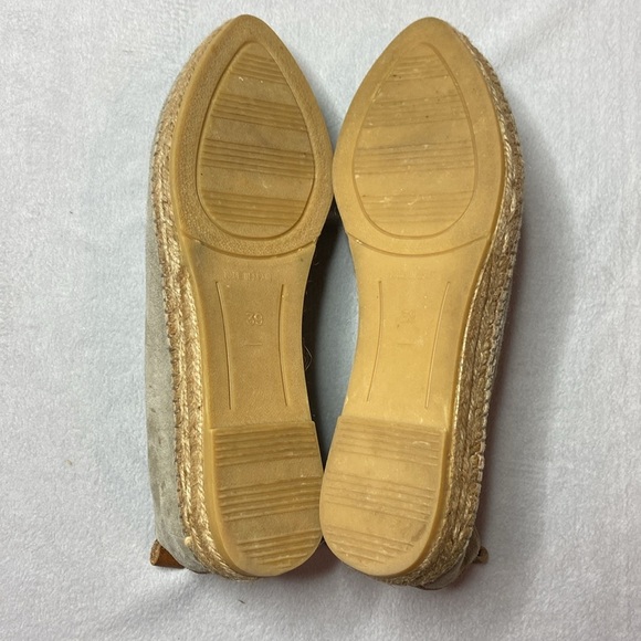 Gaimo anthropologie Arcadia espadrilles tan/khaki suede leather uppers size 8 - Picture 5 of 6